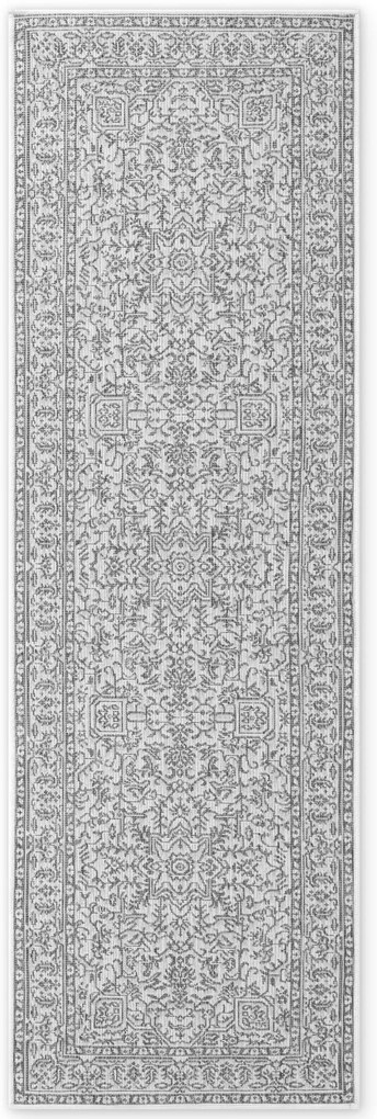 Dywan zewnętrzny dwustronny Duet szaro-kremowy 80 cm x 250 cm