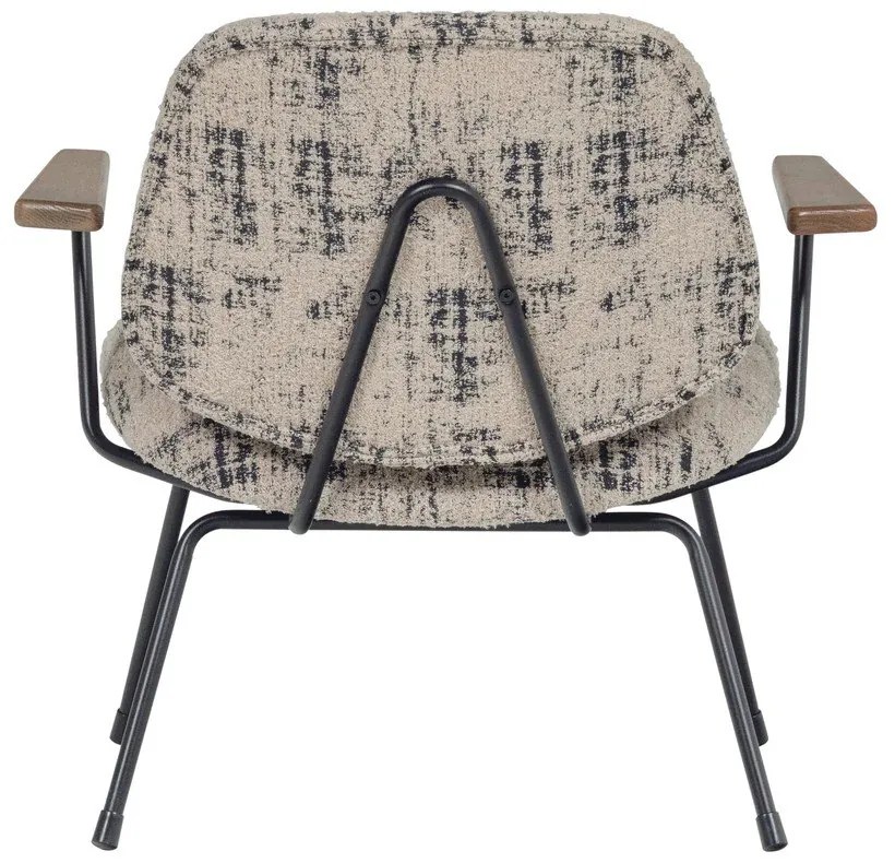 Beżowy fotel z tkaniny szenilowej Aure – WOOOD