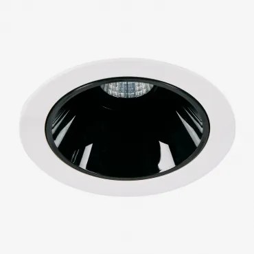 Downlight Led Wpuszczany Z Okrągłą Ramką Ø7 Cm Z Aluminium Luisiana Biały - Czarny & Biała Ciepła 2700 K & 6 W & 38º - Sklum