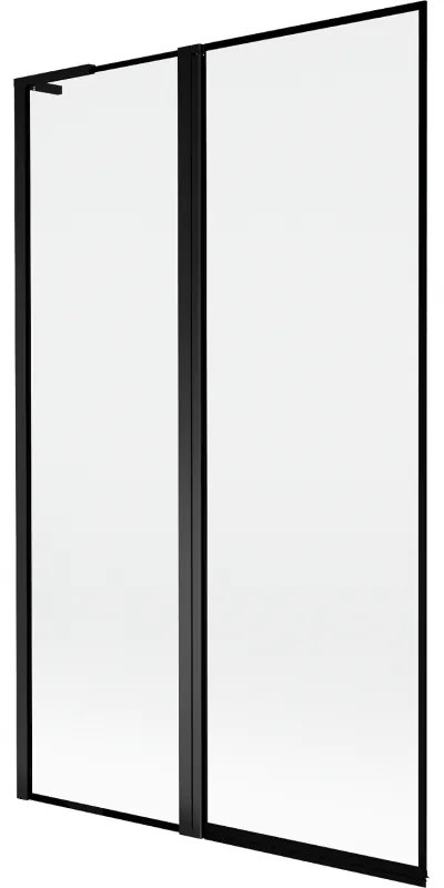 Mexen Mist L parawan nawannowy 2-skrzydłowy lewy 110 x 150 cm, czarna ramka, czarny - 8A9L-110-011-70-70-L