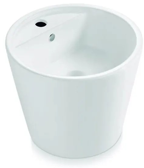 Bathco 4057 - Umywalka nablatowa FLORENCIA Ø 42 cm porcelana/biała