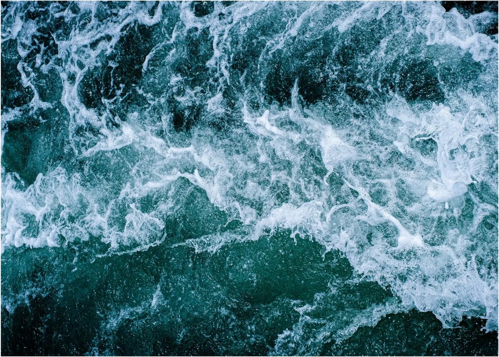 Obraz na szkle - Fale oceanu (70x50 cm)