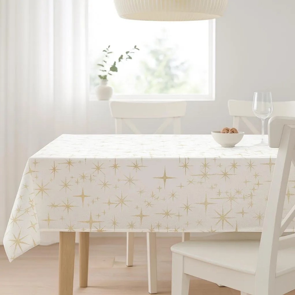 Obrus świąteczny STARS SPARK,  140 x 240 cm
