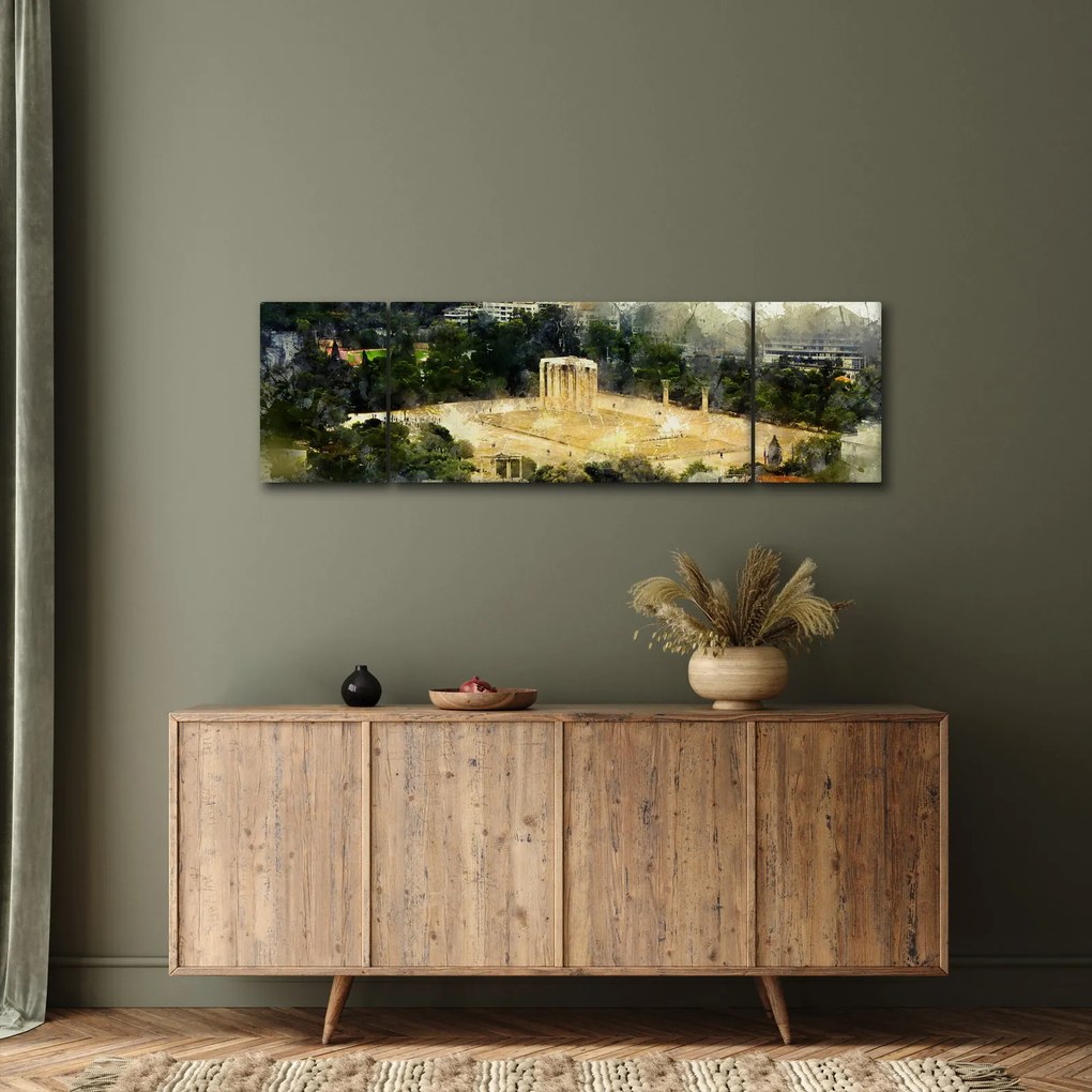 Obraz - Świątynia Zeusa, Ateny, Grecja (170x50 cm)