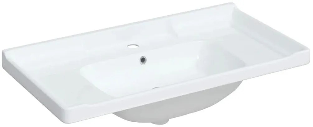 Prostokątna biała umywalka meblowa W5-N49