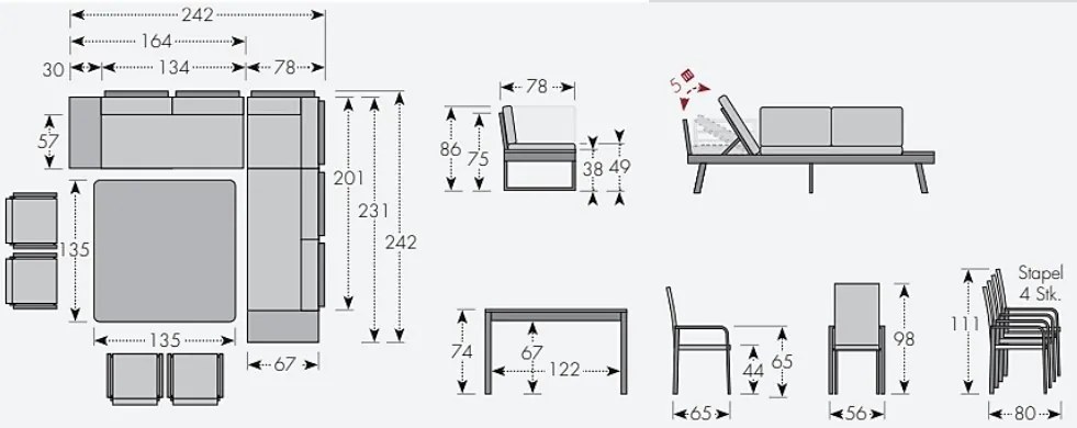 Doppler EXPERT PLUS AVERSA KERAMIK antracyt, 4+2+1
