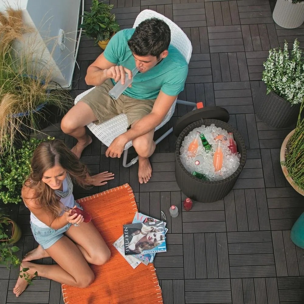 Keter stolik do przechowywania Cool Stool 39 l, brązowy