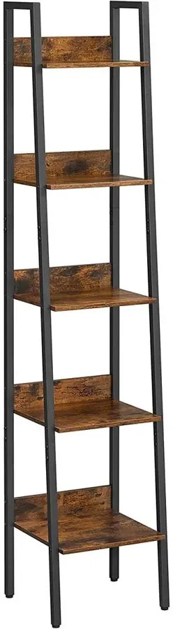 Wąski industrialny regał metalowy rustykalny brąz - Marinex