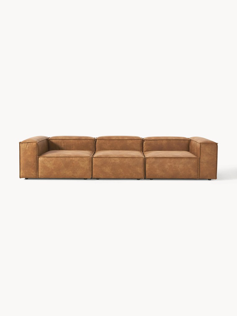 Sofa modułowa ze skóry z recyklingu Lennon (4-osobowa)