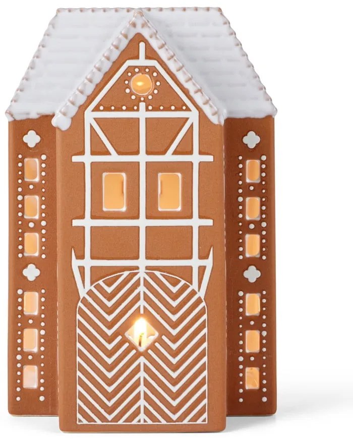 Kamionkowy świecznik na świeczkę typu tealight Gingerbread Lighthouse – Kähler Design