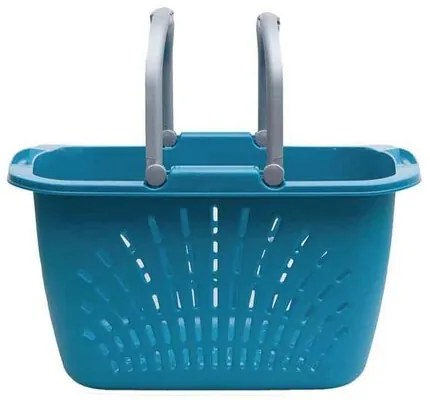 Plastikowy kosz VENTO z uchwytami, 40 x 40 x 23 cm