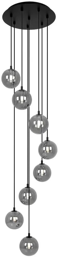 Lampa z wiszącymi kloszami długa grafitowa C7-A93