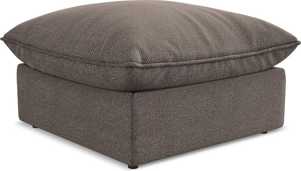 Pufa - z tkaniny bouclé - czekoladowy - MANAO