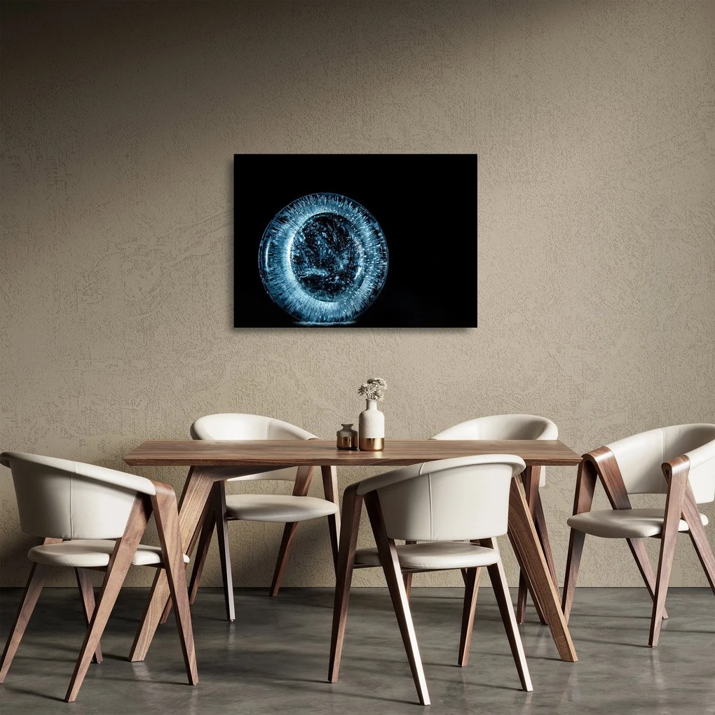 Obraz na szkle - krople lodu (70x50 cm)