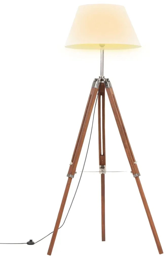 Brązowo-biała lampa stojąca z regulacją wysokości - EX199 N7-R98