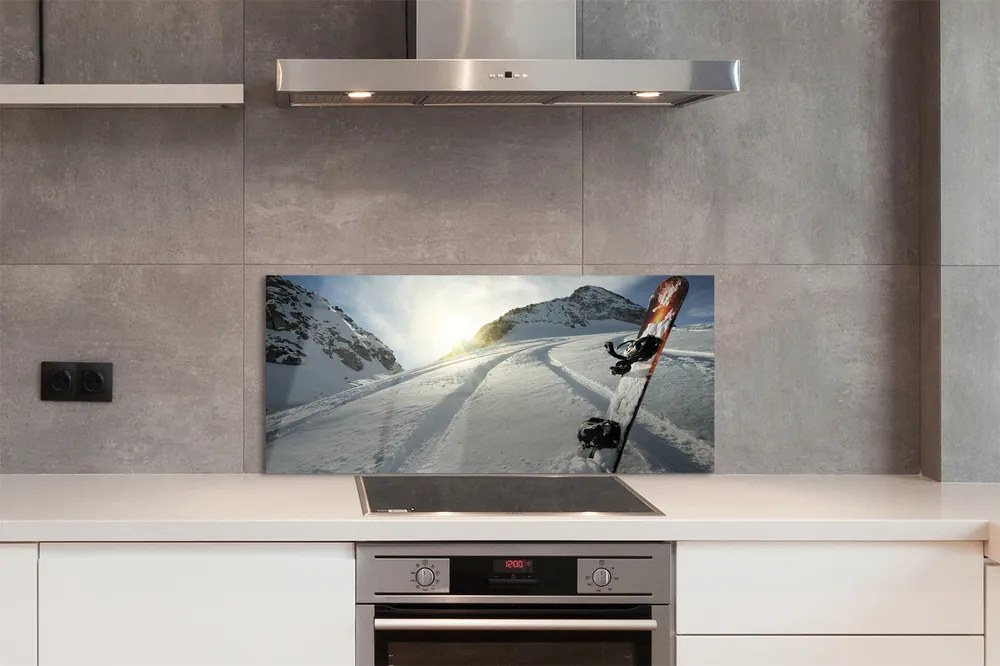 Panel nad Blat Kuchenny Snowboard w Zimowych Górach