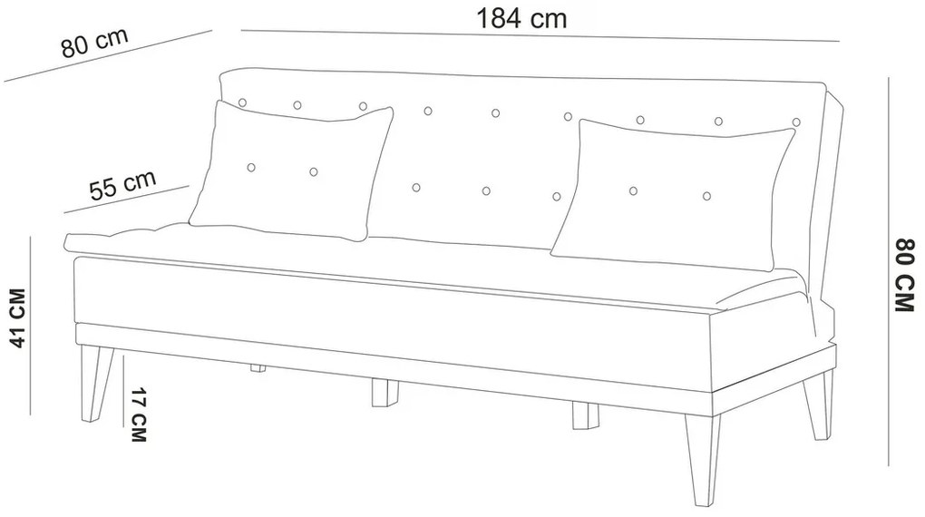 Rozkładana sofa Fuoco Green