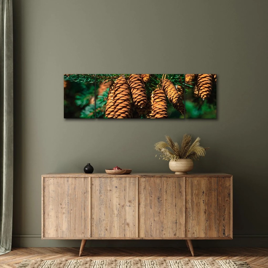 Obraz szyszek (170x50 cm)