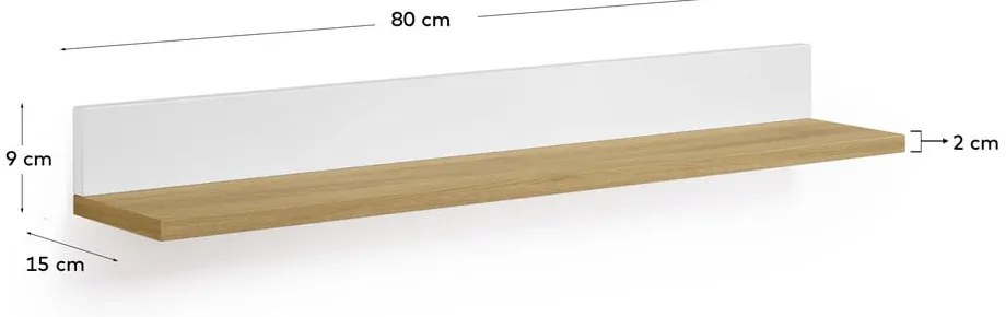 Półka w dekorze dębu Kave Home Abilen