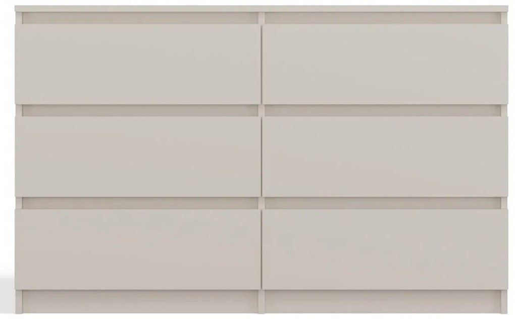 Minimalistyczna komoda z szufladami kaszmir - Berta 120 cm