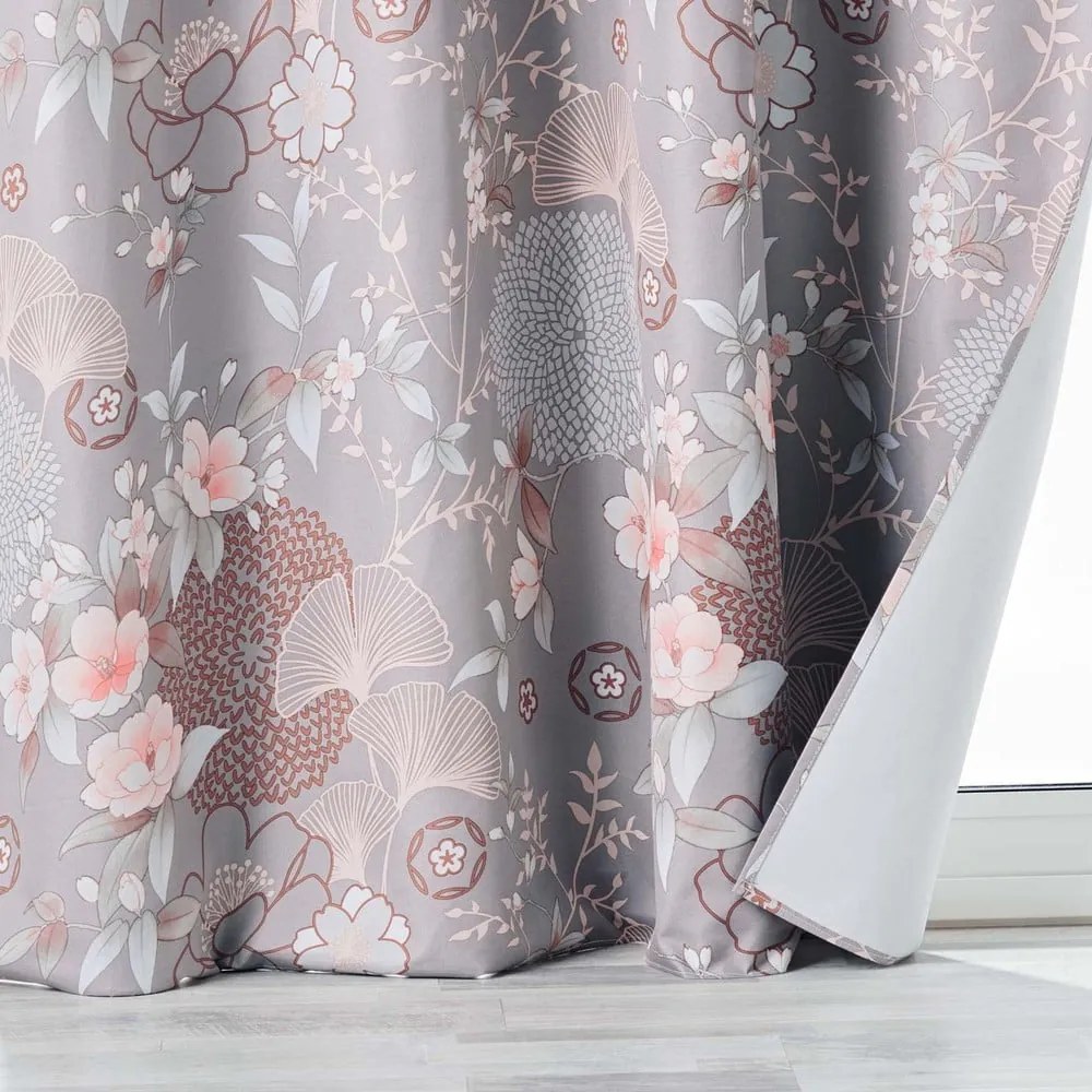 Szara zasłona zaciemniająca z mikrowłókna 135x260 cm Yokahama – douceur d'intérieur