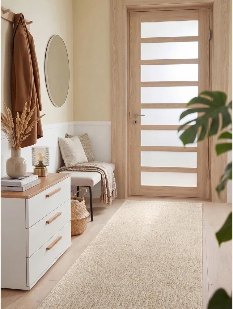 Kremowy chodnik odpowiedni do prania 80x240 cm Rocco Cream – Elle Decoration