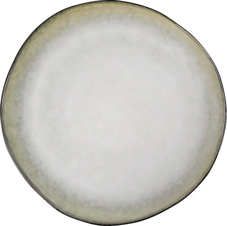 Płaski talerz Shadow Nacre 28 cm (zestaw 6 sztuk) - Emaliowany reaktywny kamionka - Brązowy