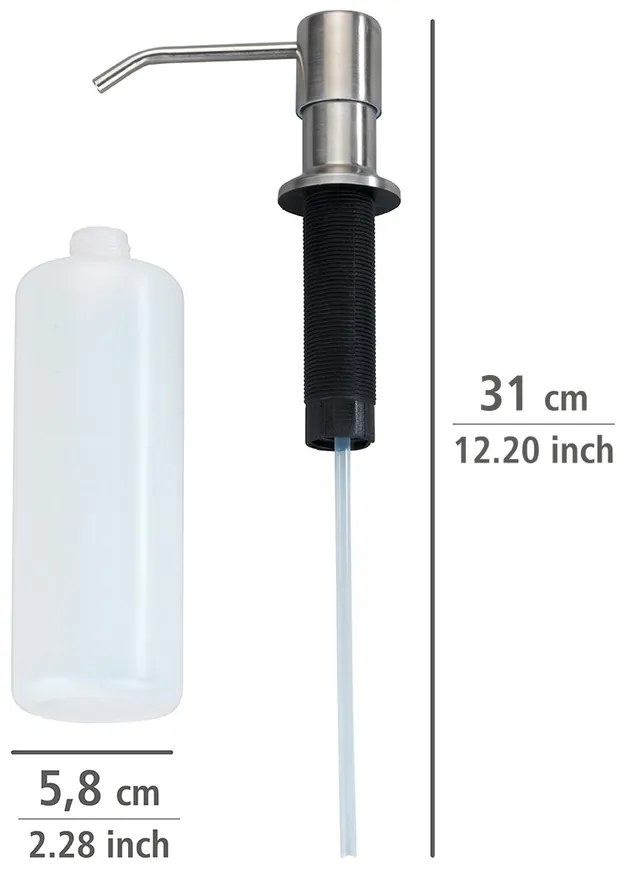 Dozownik do mydła wpuszczany w blat MONTI, 400 ml, WENKO