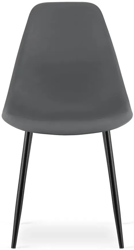 Ciemnoszare krzesło plastikowe do jadalni W6-G89