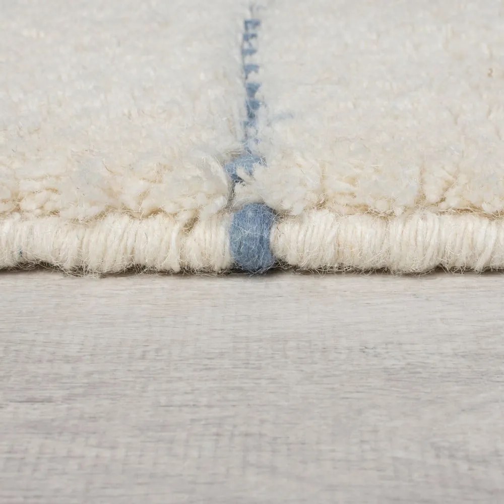 Kremowy wełniany dywan tkany ręcznie 160x230 cm Dottie Geometric – Flair Rugs