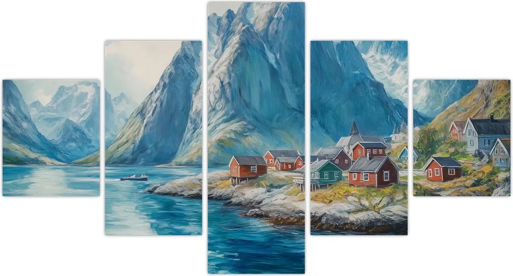 Obraz - Norweskie miasteczko (125x70 cm)