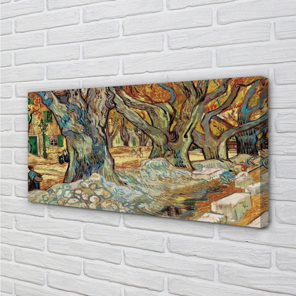 Obraz canvas na ścianę Naprawiający drogę - Vincent van Gogh