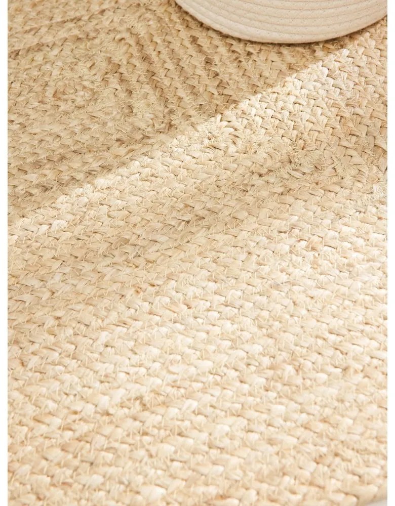 Dywan z juty dwustronny/tkany ręcznie w jasnym naturalnym kolorze 60x90 cm Sharmila Natural White – Hanse Home