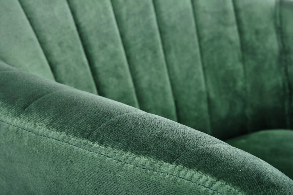 Krzesło Do Jadalni Salonu Ciemny zielony Velvet Kubełkowe Nowoczesne K429