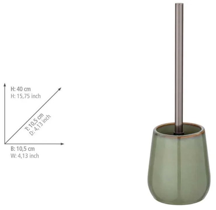 Zielony zestaw ceramicznych akcesoriów łazienkowych Sermione – Wenko