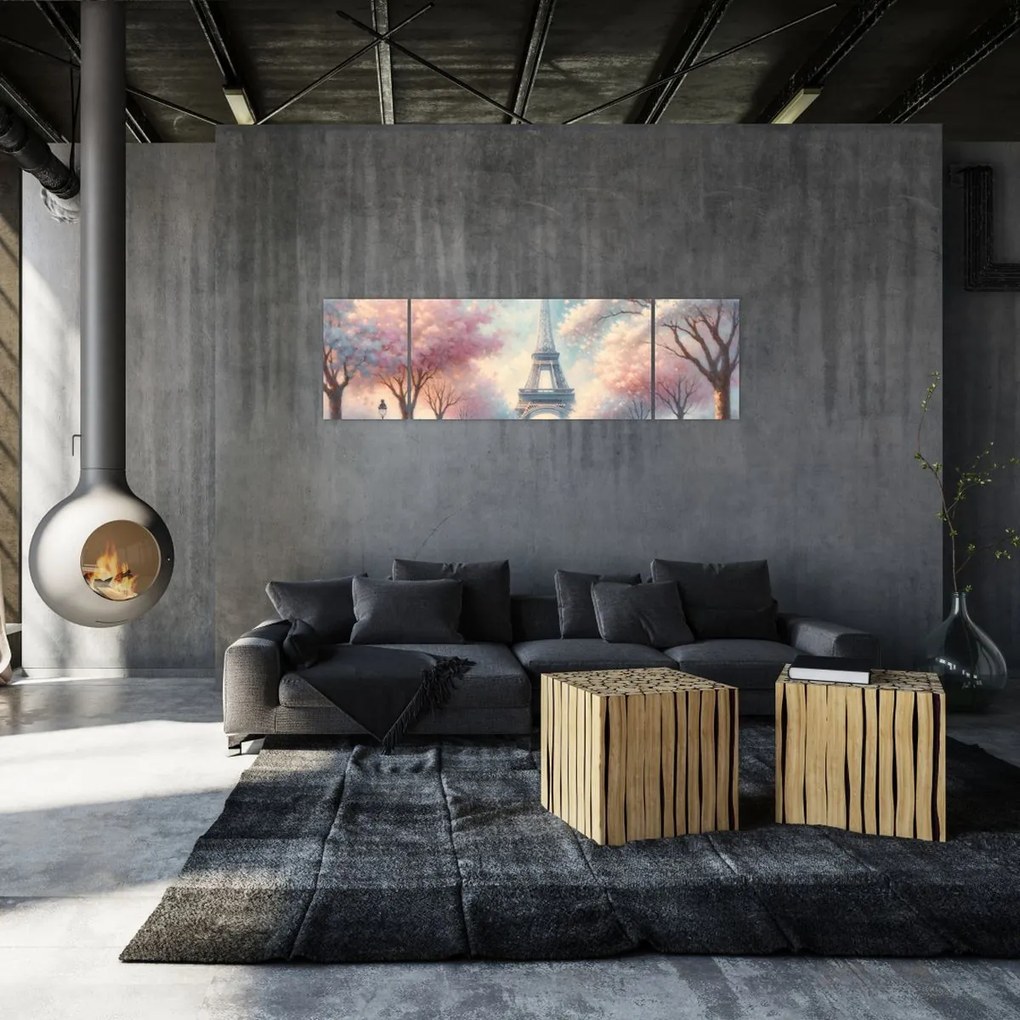 Obraz – Wiosna w Paryżu (170x50 cm)