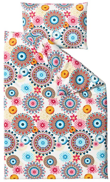 PrzytulneMieszkanie.pl PrzytulneMieszkanie.pl Pościel z mikrofibry GEOMANDALA kolorowa Rozmiar pościeli: 2 szt 70 x 90 cm | 200 x 220 cm