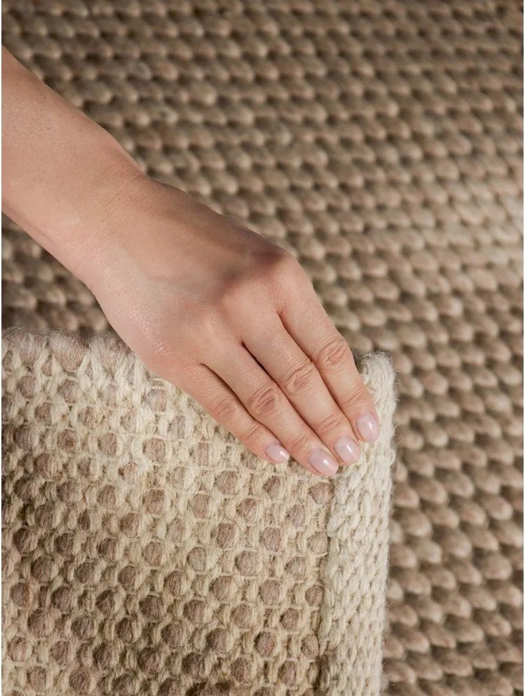 Beżowy wełniany dywan tkany ręcznie 160x230 cm Lyon Beans – Elle Decoration