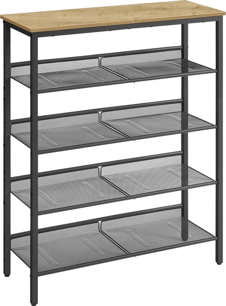 Szafka na buty z metalowymi półkami dąb artisan H2-E77