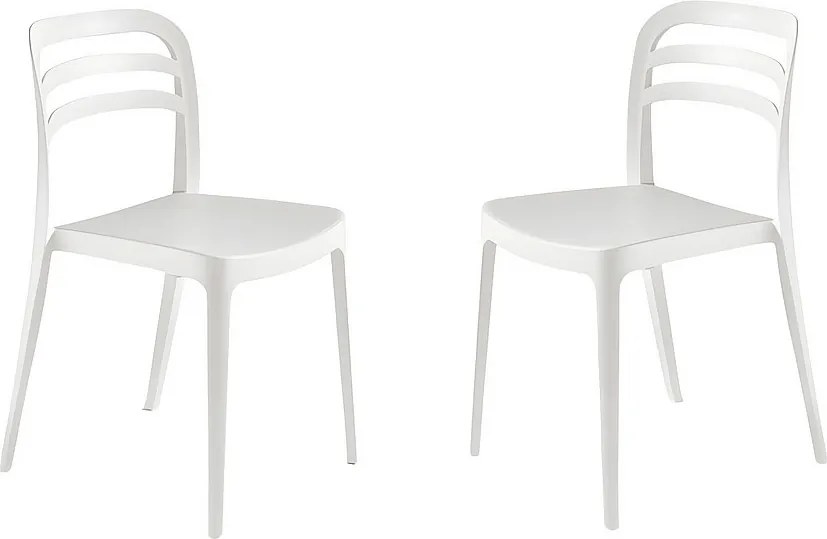 Zestaw 4 białych krzeseł do jadalni „Guapa” z polipropylenu cm 50x51 82h