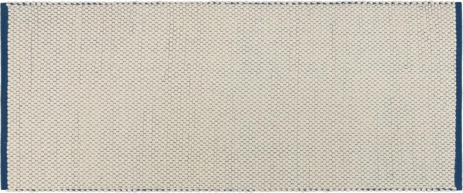 Niebieski/beżowy wełniany chodnik tkany ręcznie 80x170 cm Lenu – noo.ma