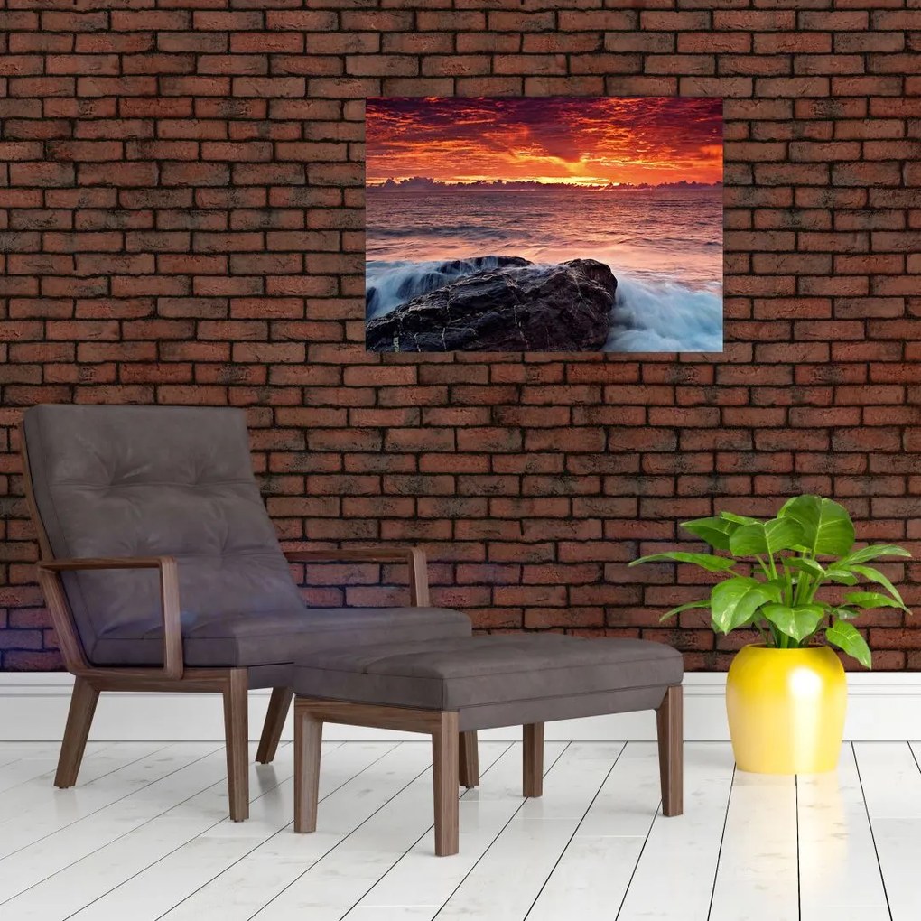 Obraz na szkle - morze (70x50 cm)