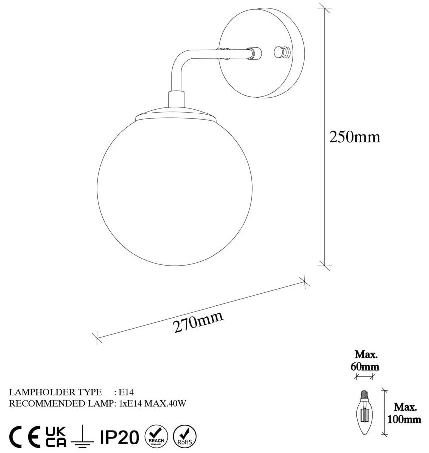 Kinkiet w kolorze mosiądzu ø 15 cm Viran – Opviq lights
