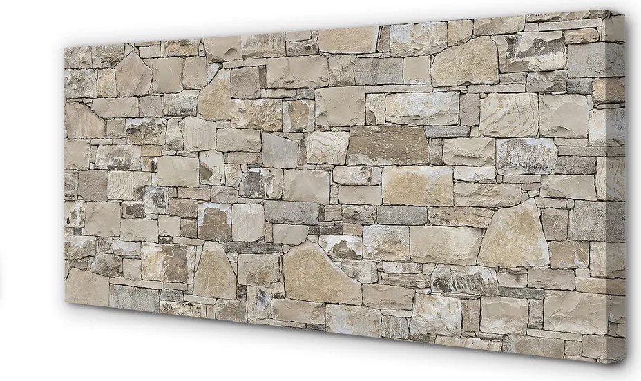 Fotoobraz na płótnie Solidna Ściana Z Kamienia