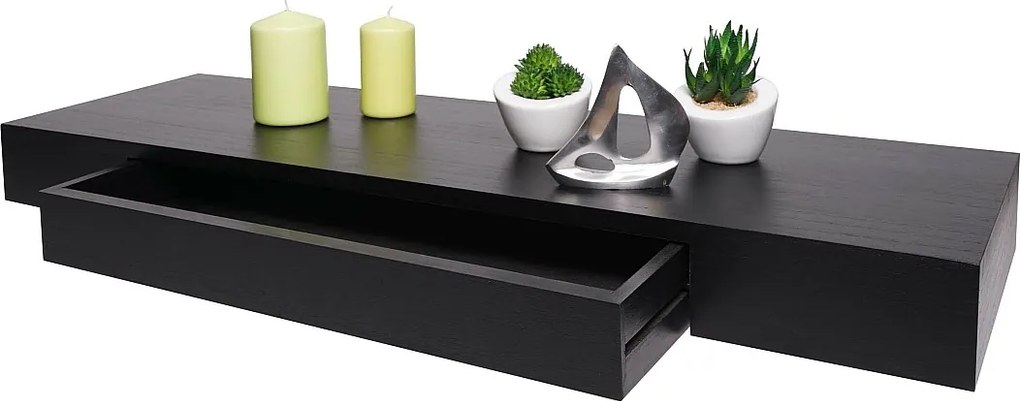 Półka ścienna MCW-H37 Szuflada,  czarny