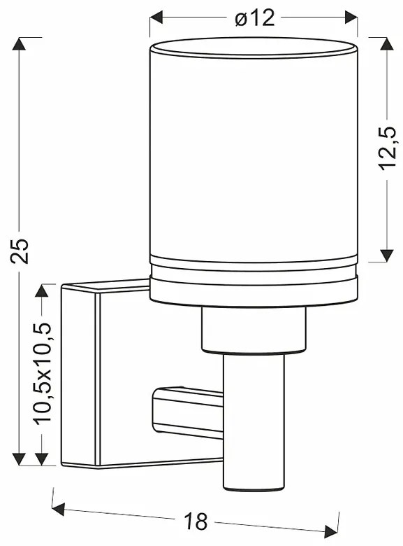 Nowoczesny loftowy kinkiet zewnętrzny - 6X D174 L2-F52