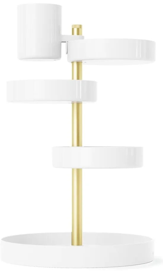 Biały plastikowy organizer łazienkowy Pirouette – Umbra