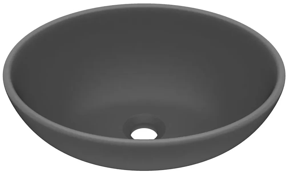Ceramiczna umywalka nablatowa ciemnoszary mat - Feriks