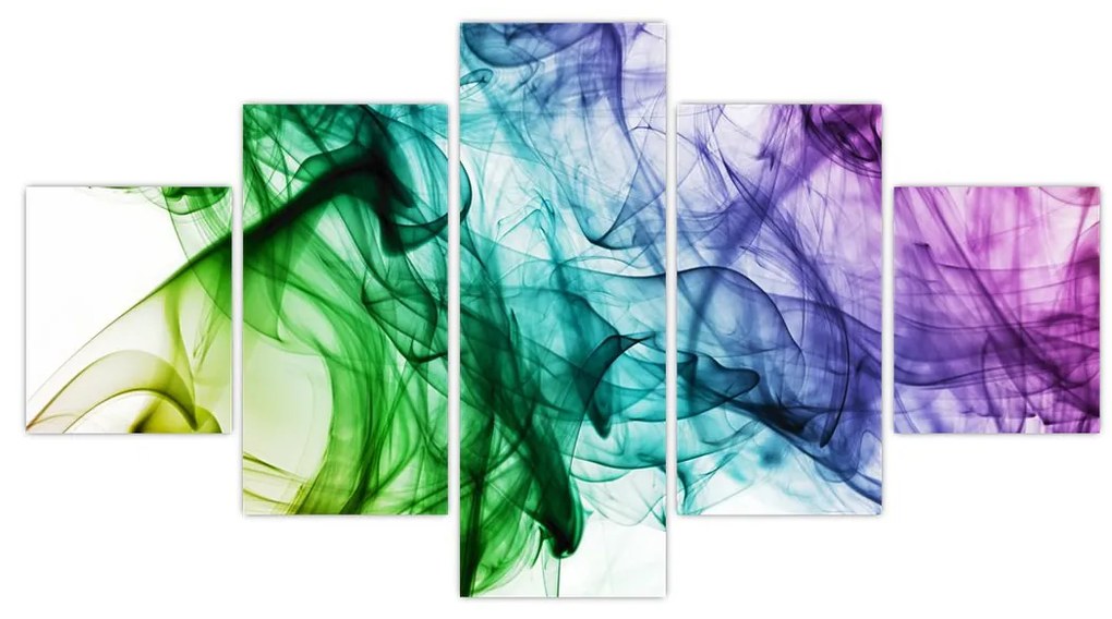 Obraz - kolorowy dym (125x70 cm)