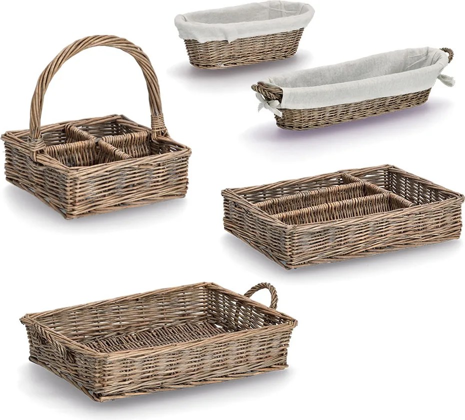 Wiklinowy koszyk na chleb, 49 x 14 x 10 cm